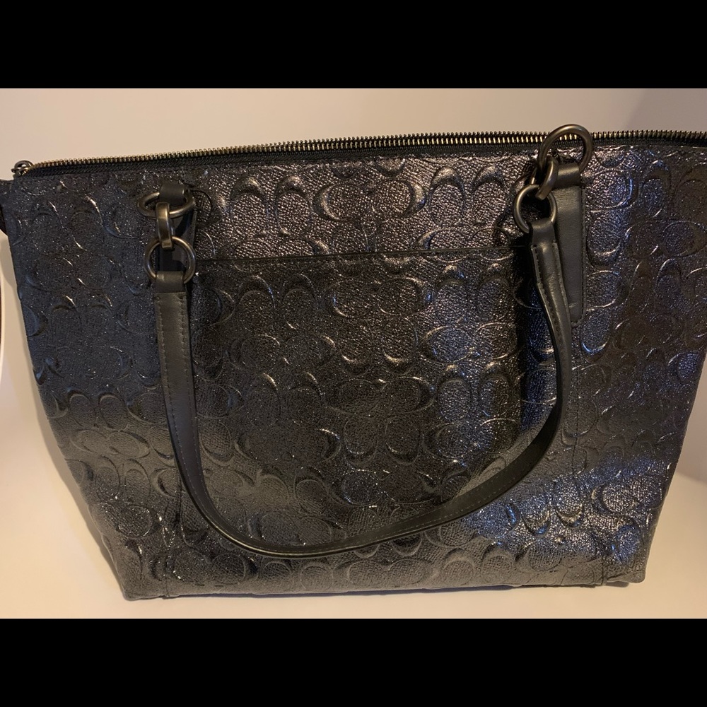 Shiny blue Coach Purse